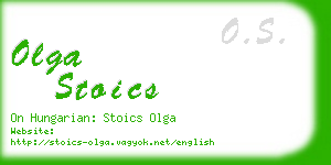 olga stoics business card